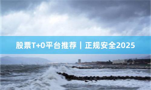 股票T+0平台推荐｜正规安全2025