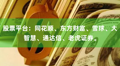 股票平台：同花顺、东方财富、雪球、大智慧、通达信、老虎证券。